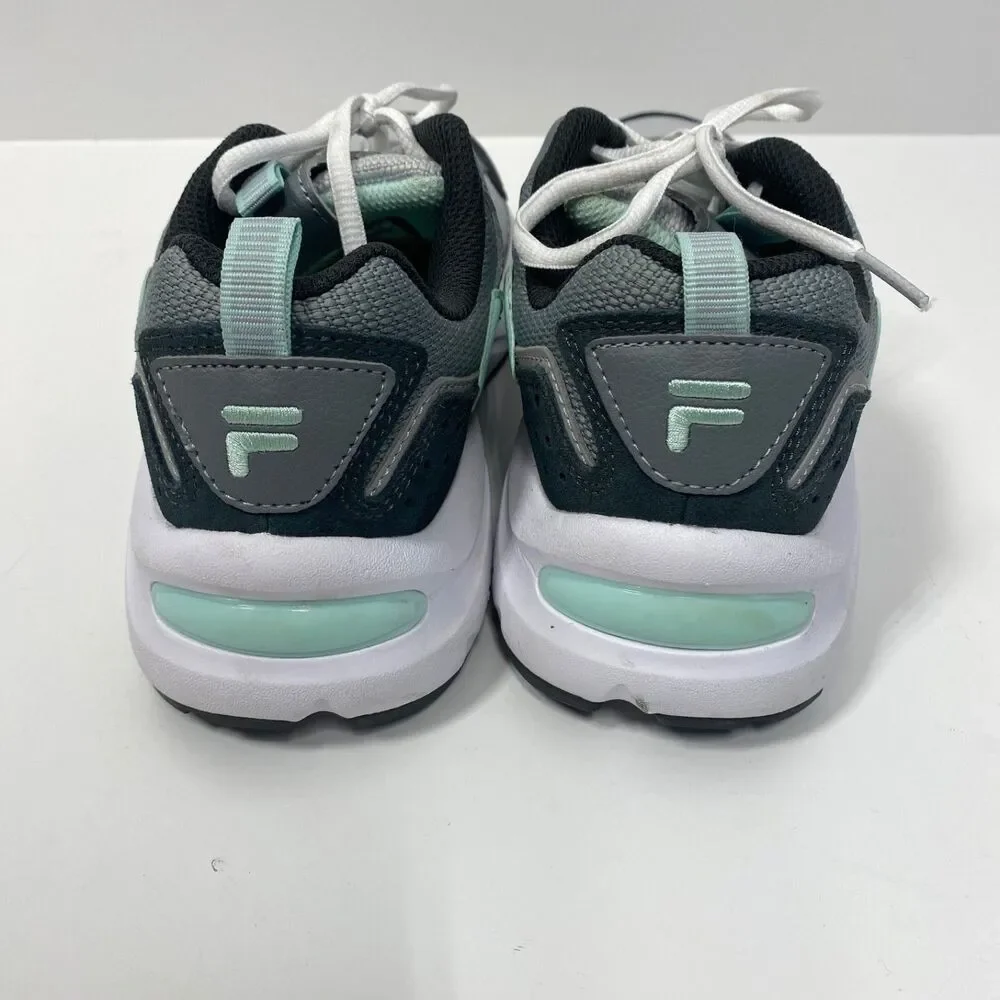 Fila Recollector Womens Running Shoes Size 7 Grey Mint Green Sneakers 5RM01348